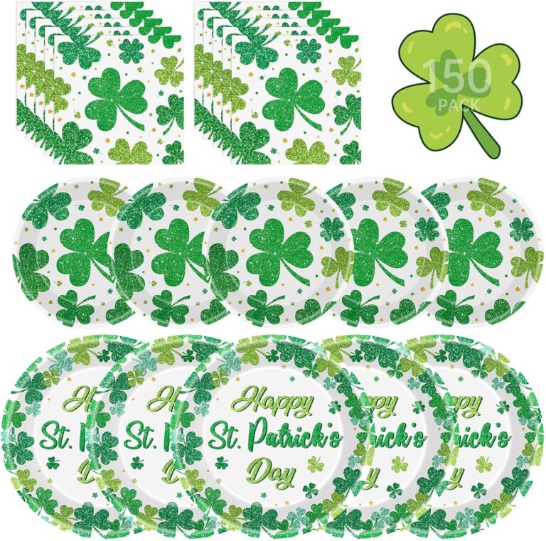 150 Pcs Happy St Patricks Day Plates