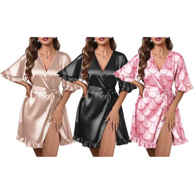 Silk Ruffle Robe