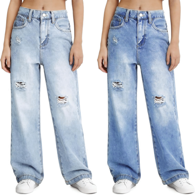 Girls Wide Leg Jeans