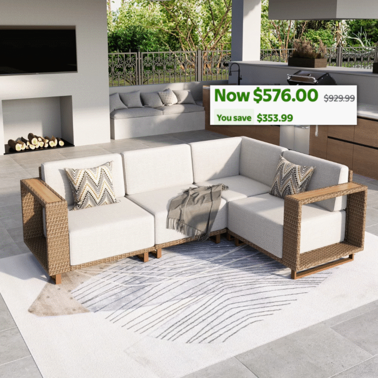 4-Piece Wicker Patio Furniture Set 