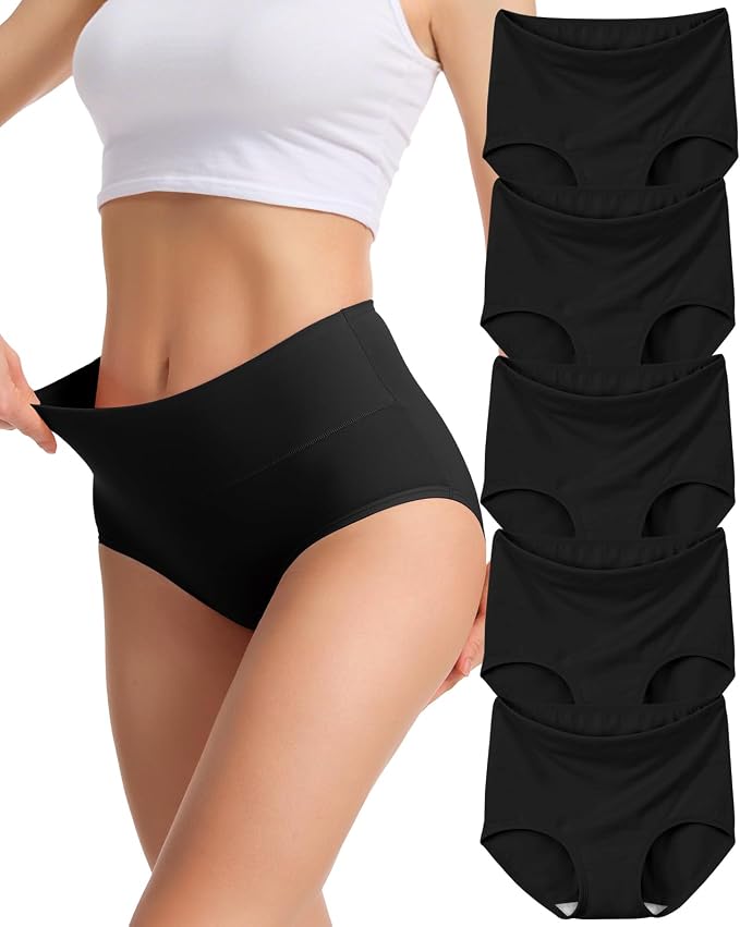 High-Waisted Cotton Briefs