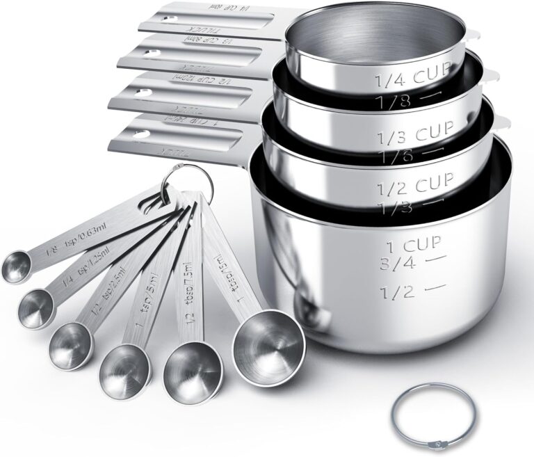 Stainless Steel Measuring Cups & Spoons Set