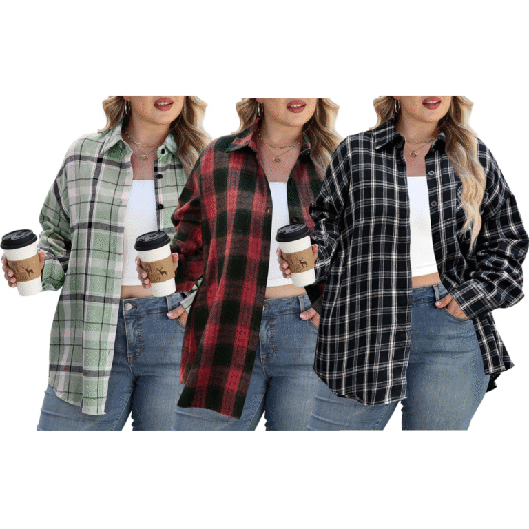 Plus Size Flannel Shirt