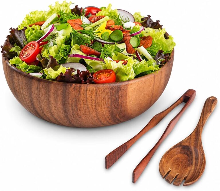 9 Inch Wooden Salad Bowl Set