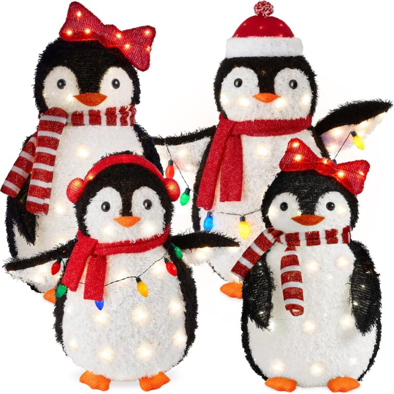 Lighted Penguin Family